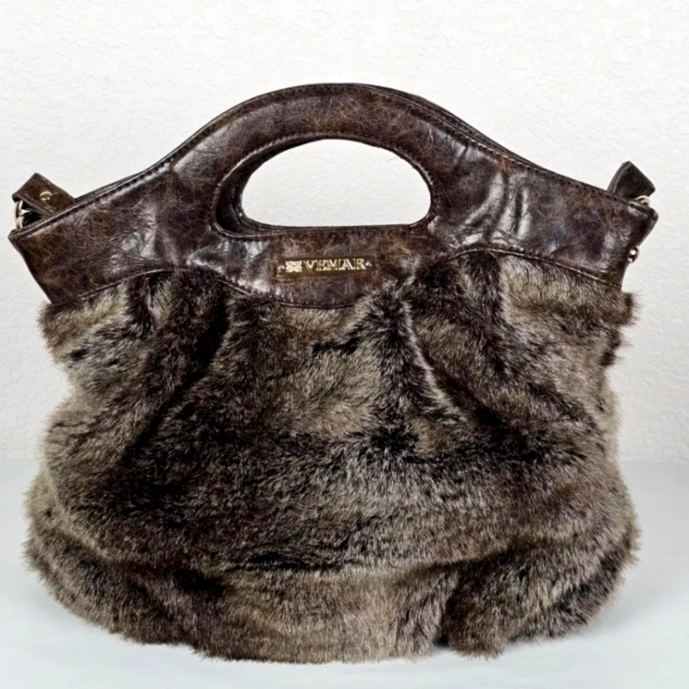 Vemar Dark Brown Fur Handbag